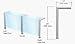 C.R. LAURENCE SG925PS CRL Polished Stainless Elegant Series Glass on Front and Top Sh...