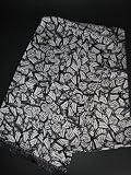 Rectangular Scarf 70" x 9" Monarch Butterfly in White Double Sided