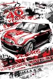 Rallye Monte Carlo- Mini Cooper Pop Art Poster Measures 36 x 24 inches (91.5 x 61 cm) approx