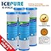 10"X2.5",1 Microns IcePure S-CTO10 Whole House Sediment RO System Sintering Activated Carbon Water Filter Compatible With DuPont WFPFC8002,WFPFC9001,Culligan P5-D,Mpr1000,Whirlpool WHCF-WHWC,4PACK