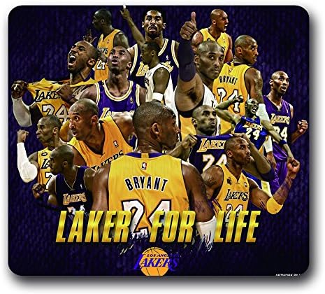 Lakers Kobe Bryant Non-Slip Mouse Pad,LA Lakers 10"*9" Water Resistant Rubber
