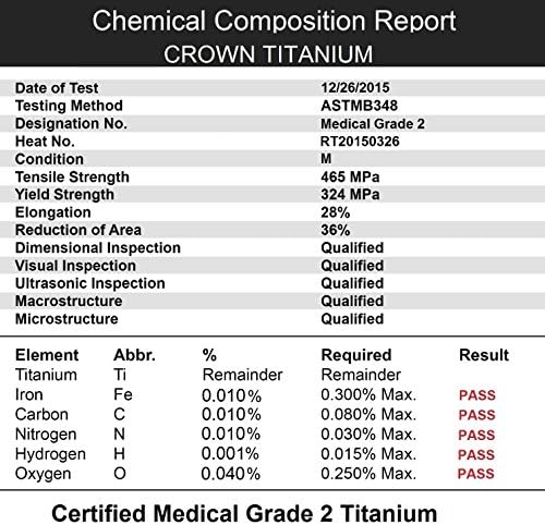 Titanium Carb Cap Pure Medical GR2 Cup inner Ø 15.mm - Ø 22.7mm