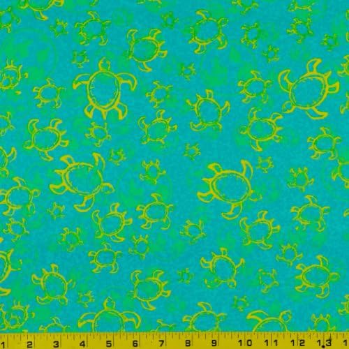 Global Tuga Green/Blue Print - 58-60" Wide Nylon Lycra Swimwear/Activewear Fabric By The Yard