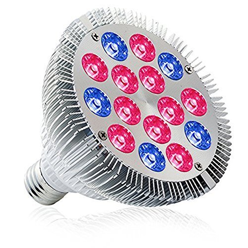 LED Grow Light Bulb (E27 15W 3 Bands) Plant Growing Light for Indoor Plants Hydropoics Greenhouse