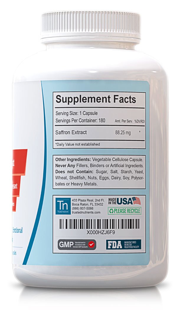 Amazon.com: Trusted Nutrients Pure Saffron Extract - 180 Servings ... Amazon.com: Trusted Nutrients Pure Saffron Extract - 180 Servings ...