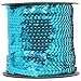 Threadart 6MM Sequin String - 80 Yard Roll - Aqua - For Crafting, Decorating, Costumes, & More