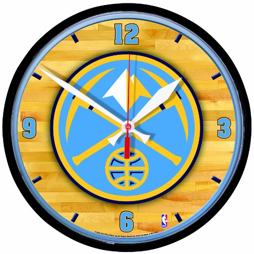 NBA Denver Nuggets Round Clock