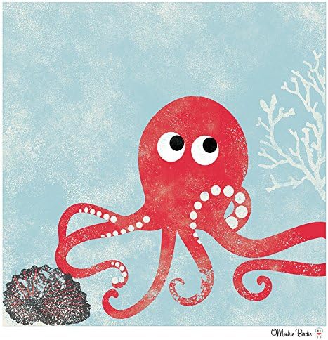 Octopus Nursery Art 12x12