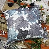 Bettino - [Blue Maple Leaf] Decorative Pillow Cushion / Floor Cushion (23.6 by 23.6 inches)