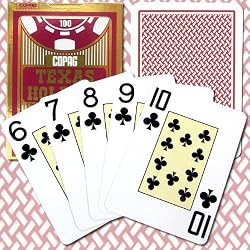 CopagT Poker Size Texas Holdem Design Jumbo Index - Deep Red (fls)