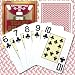 CopagT Poker Size Texas Holdem Design Jumbo Index - Deep Red (fls)