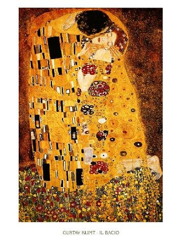 Gustav Klimt - Der Kuss - Il bacio (II) Poster Kunstdruck (80 x 60cm)
