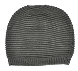 Large Slouchy Knit Rasta Beret Beanie Hat - Olive