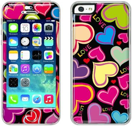 Flapsta iPhone5/5s Gel Case +Front Gel Skin/ Colorful Heart Collage