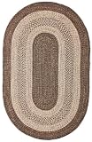 Indoor Outdoor Braided Area Rug 5x8 Oval Brown Beige Indoor Outdoor Braided Area Rug 5x8 Oval Brown Beige