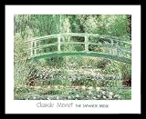 Japanese Bridge Claude Monet New White Wood-Mounted Art Poster Print - 16