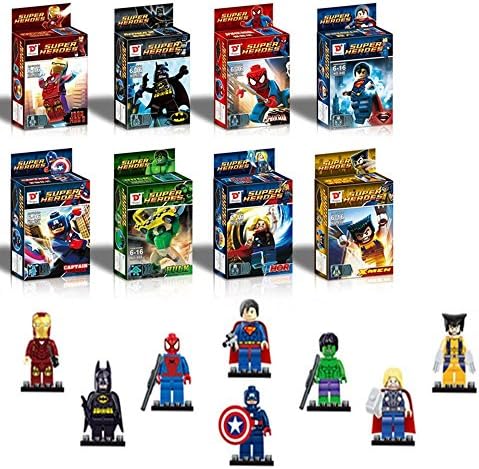 DR.UNIONER Dargo Compatible SuperHeroes Set Marvels Avengers Batman Superman Wolverine Spiderman Hulk Iron Man Thor Captain America Mini Figures Blocks Toys (With Box)