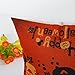 HOSL PW02 4-Pack Happy Halloween Square Decorative Throw Pillow Case Cushion Cover Spider Moon Bat Pumpkin
