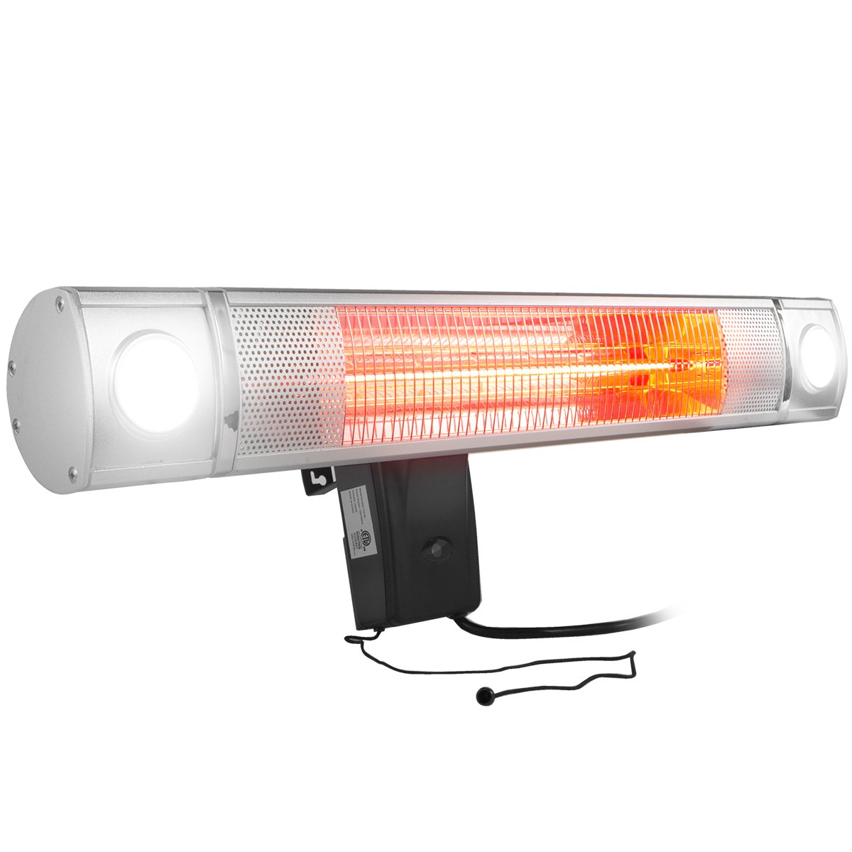 XtremepowerUS Wallmounted Infrared 1500 Watt Heater, 28"