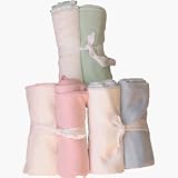 Organic-Cotton, Flannel, Swaddle Blanket, - set of 2, blush & natural