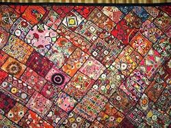 Christmas Wall Decor-Kutch Embroidered Gujarat Hanging Tapestry