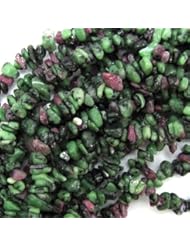 8-10mm natural ruby zoisite chip beads 34" strand chips