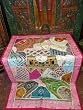 Pink Throw Antique Wall Decor Vintage Sari Tapestry Hanging FINAL SALE