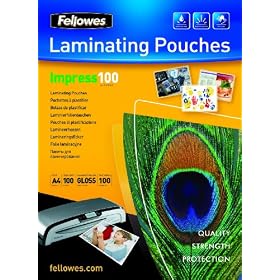 Fellowes Impress A4 100Micron Laminating Pouch 100Pk