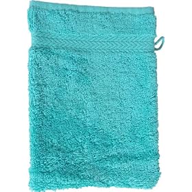 Sensei - 97061.58 - Luxury - Lot de 3 Gants De Toilette - Turquoise - 22 cm X 16 cm