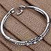 YAZILIND Jewelry Cute Silver Plated Key Heart Carve Full Crystal Charming Bangle Bracelet Women 2.2