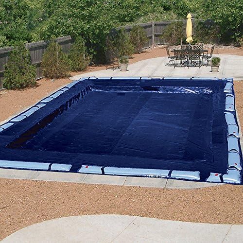 Blue Line 10-Year Economy Solid 15-ft x 30-ft Rectangular In Ground Pool Winter Cover