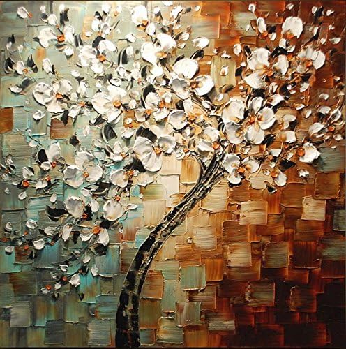 MoreWonders Shop Phoenix Decor-Yearning for spring-Floral Oil Painting Wall Art-Modern Canvas Art Wall Decor by Phoenix Decor