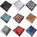 WeiShang Mens Printing patterns Pocket Square Handkerchief Wedding Party(pack of 9) (A05)