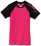 Hurley Girls 7-16 One And Only Rash Guard Shirt, Pink, Small