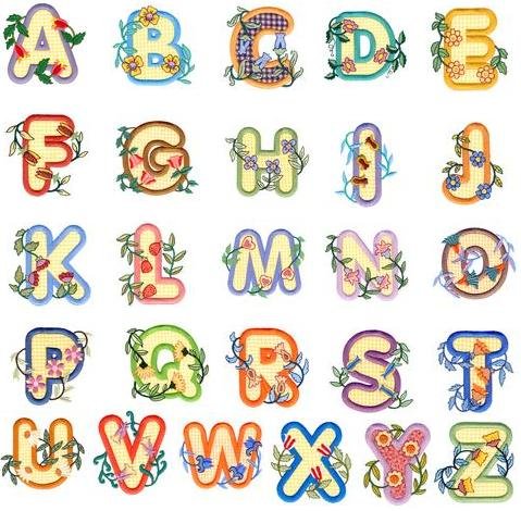 Brother PES Embroidery Card LETTERS 1