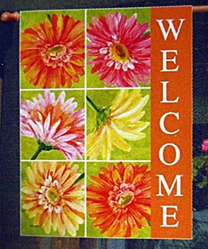 Gerbera Blooms Spring House Flag
