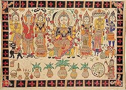 Madhubani Paintings Home Decor Organic Color Paper 21.5 x 30 inches