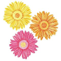 Wandaufkleber Wallies Motiv-Sticker (Cutouts) Gerber Daisies