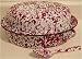 Enamelware Large Oval Roaster, Red Marble