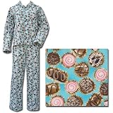 The Cat's Pajamas Chocolates Flannel Pajama in Blue