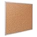 Quartet Cork Board, Bulletin Board, 4' x 3' Corkboard, Aluminum Frame (2304)