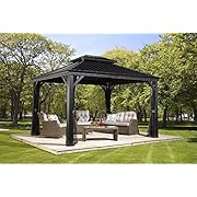 Sojag 500-7156980 Track No.77 Messina Hard Top Sun Shelter, 10 by 12, Charcoal