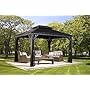 Sojag 500-7156980 Track No.77 Messina Hard Top Sun Shelter, 10 by 12, Charcoal
