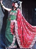 Bandini Georgette India Cocktail Party Dress Sari Saree
