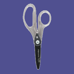 Fiskars / Non-Stick Scissors, Pointed Tip, 1-3/4" Cut , 5" Full, Clear / FSK93997097