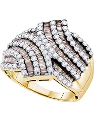 1.75ctw Brown Diamond Fashion Band 14K Yellow Gold w/ 204 Diamonds
