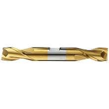 Niagara Cutter D201 High-Speed Steel End Mill, General Purpose, TiN Coated, 2 Flutes, Double Square End