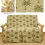 Desert Palm Skirted Futon Slipcover Full 5 pc pillow set 622