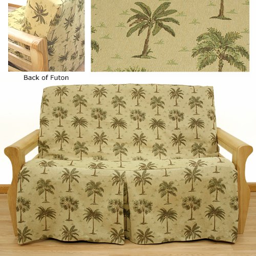 Desert Palm Skirted Futon Slipcover Chair 622