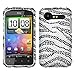 HTC Droid Incredible-2 adr6350 Rhinestones Bling Protector Cover Case - Zebra Skin